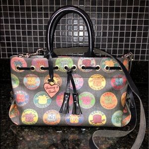 Vintage Dooney & Bourke Coated Canvas Logo Bag